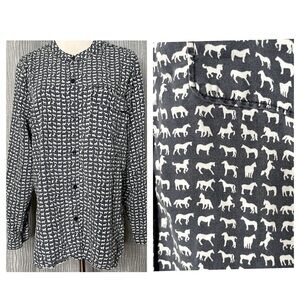 Liz Claiborne’s horse theme button down